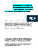 2.2 Memahami Kelebihan - Kelebihan Yang Diberikan Kepada para Nabi Dan Rasul Untuk Membuktikan Kekuasaan ALLAH SWT Dan Kebenaran Islam