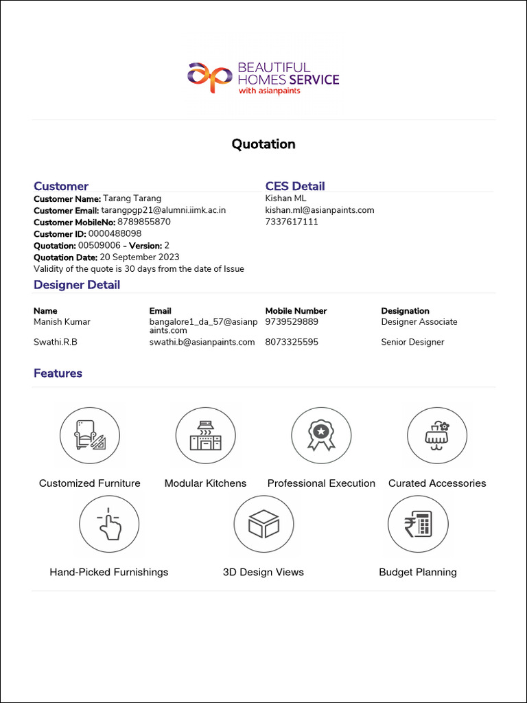 Asian Paints Quotation 1695434974913 PDF Legal Liability Employment