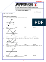 7 - Class INTSO Work Sheet - 2 - Lines and Angles