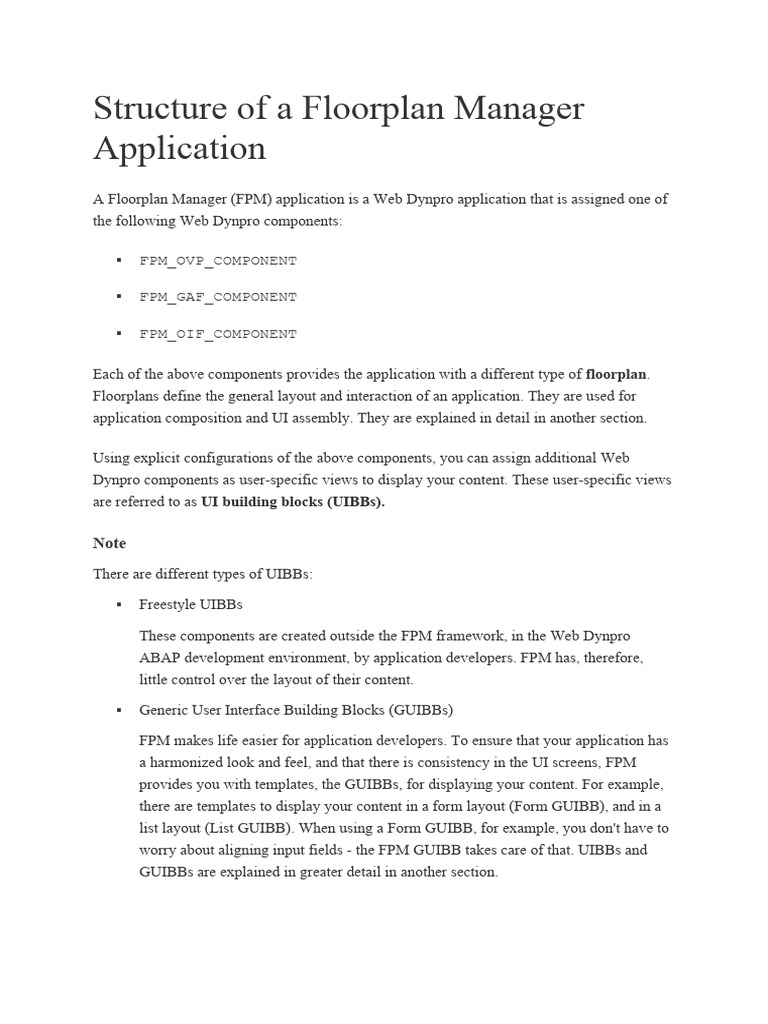 Structure of a floorplan manager application pdf