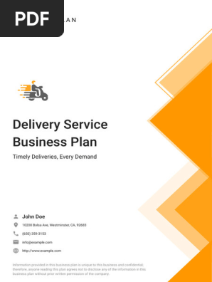 Delivery Service Business Plan