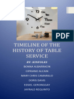 Timeline of The History of Table Service Kinfolks