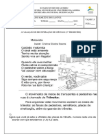 1 Avaliação de Geografia 3 Trimestre