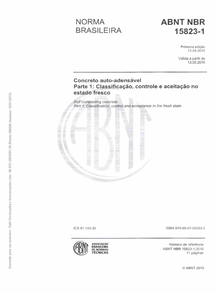 Abnt NBR 15823-1 | PDF