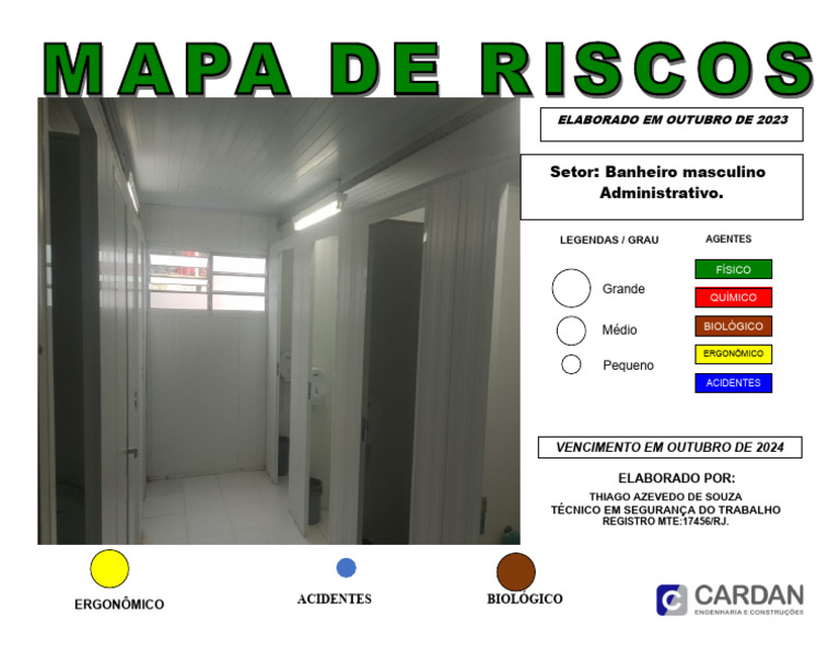 Mapa de Risco do Banheiro Masculino | PDF