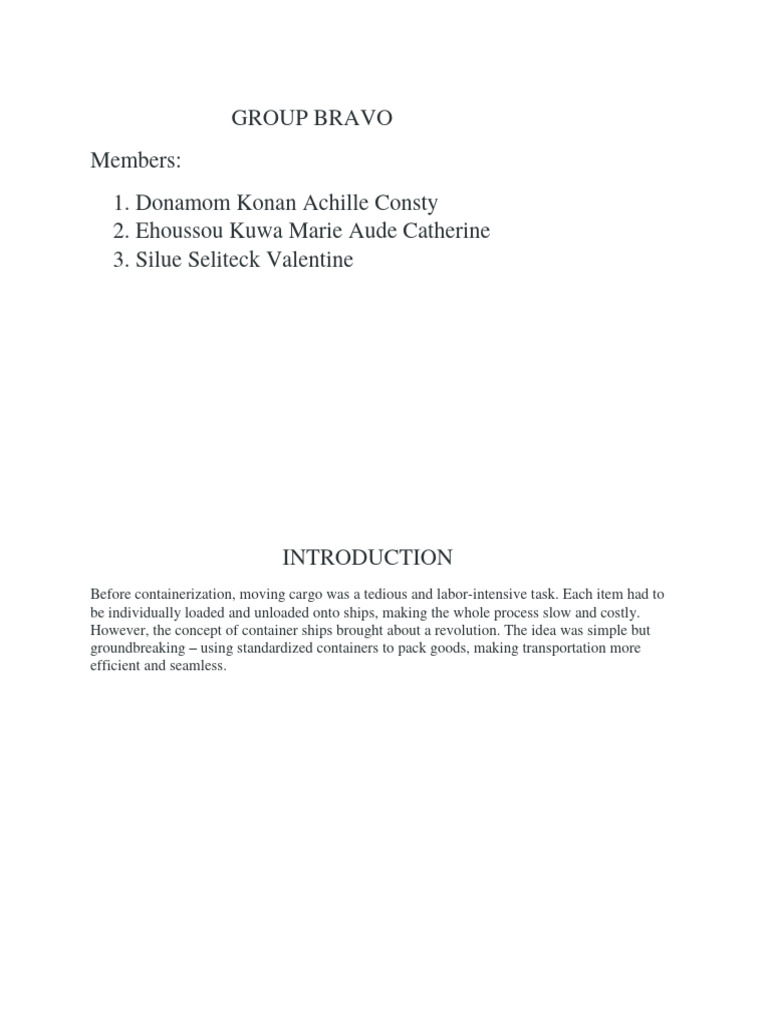 Container Vessels Pdf Containerization Ships