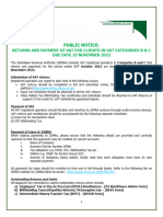 Public Notice 72 of 2022 VAT Due 25 November 2022