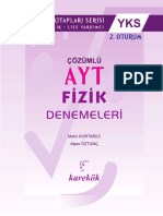 Karekök AYT Fizik Denemeleri 2021