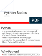 Python Programming Lecture 1