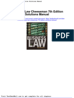 Business Law Cheeseman 7th Edition Solutions Manual