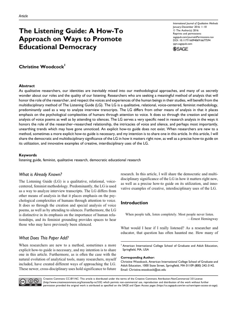 Listening Guide Examples