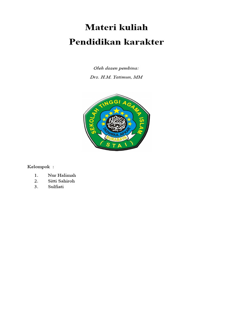 Pendidikan Karakter: Sifat Pemaaf dan Sabar | PDF | Pengembangan Diri ...