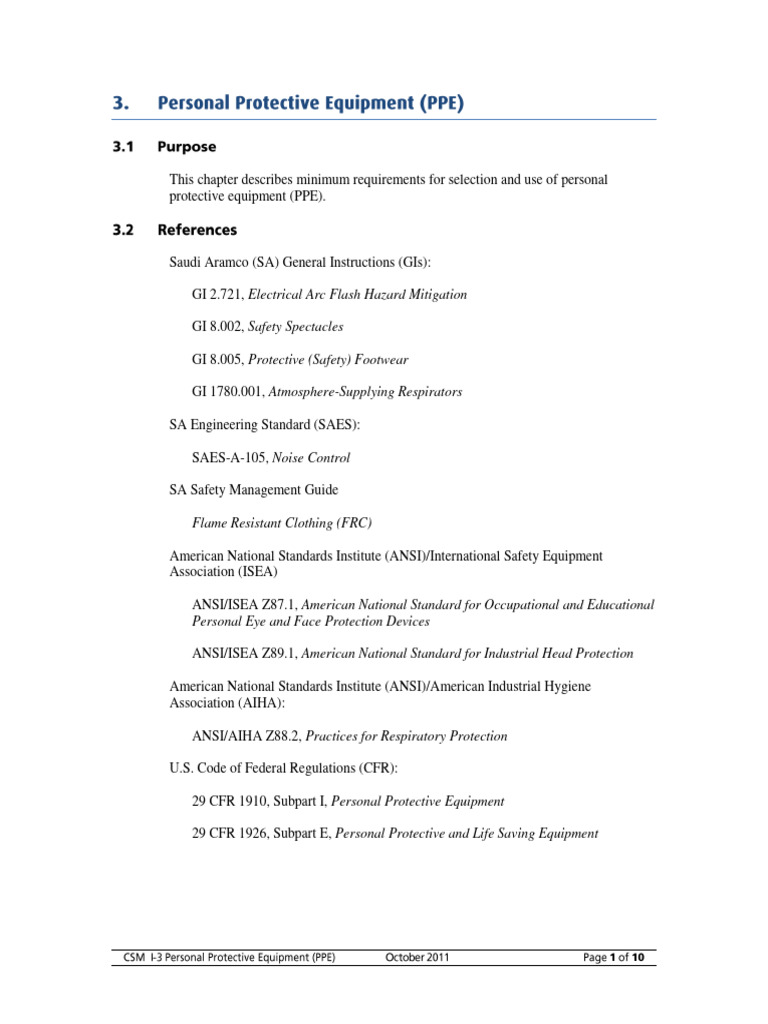 PPE Guidelines for Industrial Safety | PDF | Personal Protective ...