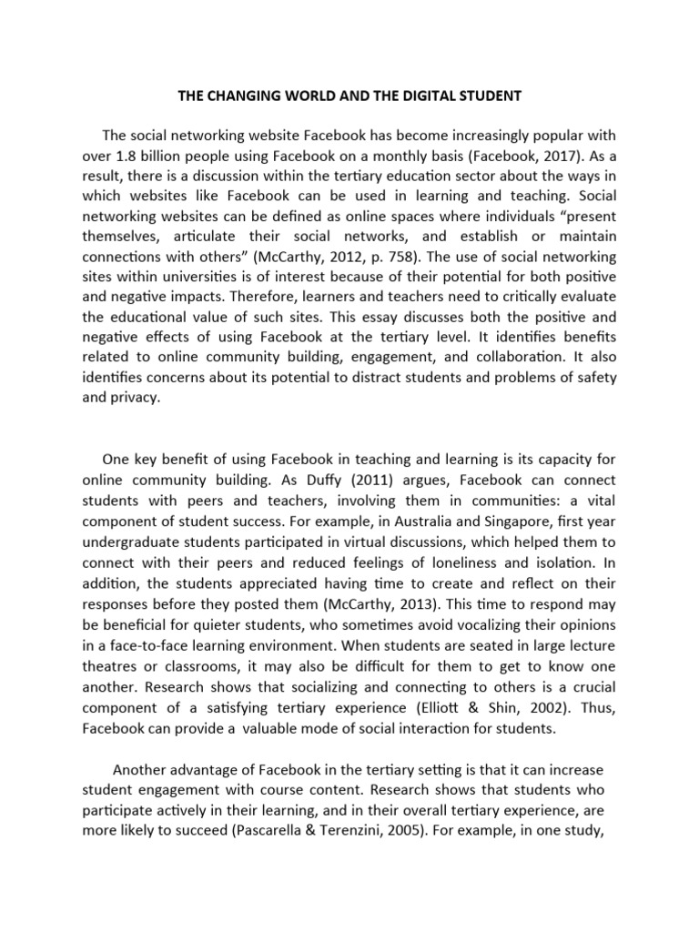 Student Copy Example Academic Text For Critical Reading | PDF ...