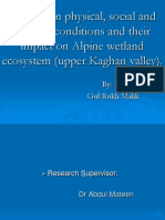 Changes in Physical, Social and Climatic Conditions and Their Impact On Alpine Wetland Ecosystem (Upper Kaghan Valley)