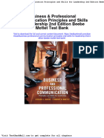 Business Professional Communication Principles and Skills For Leadership 2nd Edition Beebe Mottet Test Bank