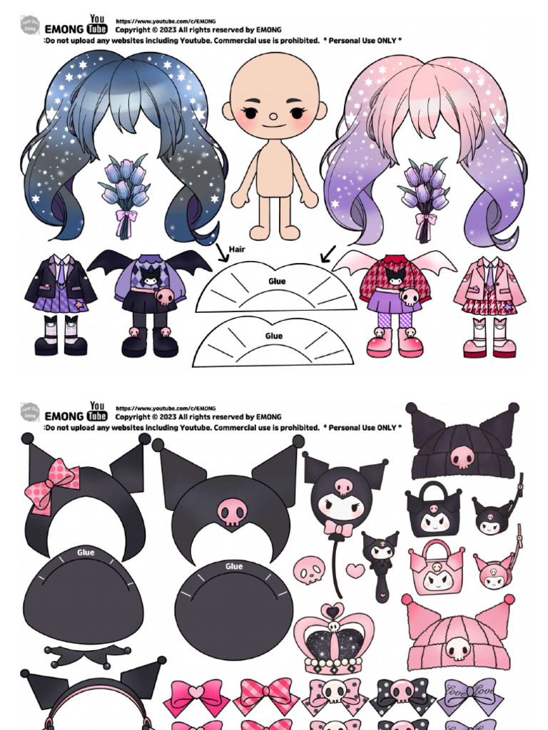 EMONG #39 s Kuromi Paper Dolls PDF