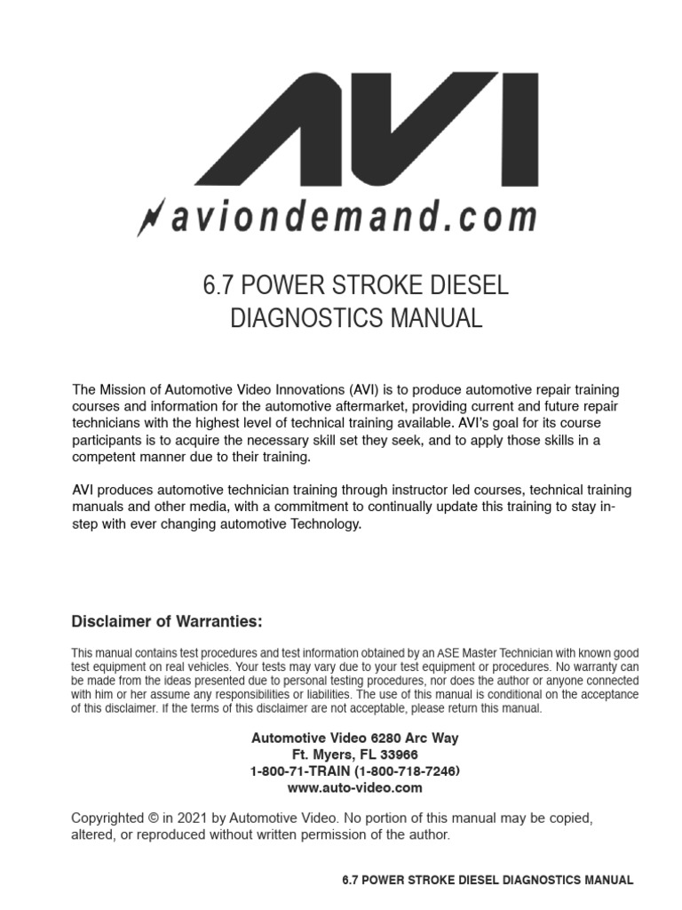 6.7 Power Stroke Diagnostics Manual Chapter 1 Free Sample PDF