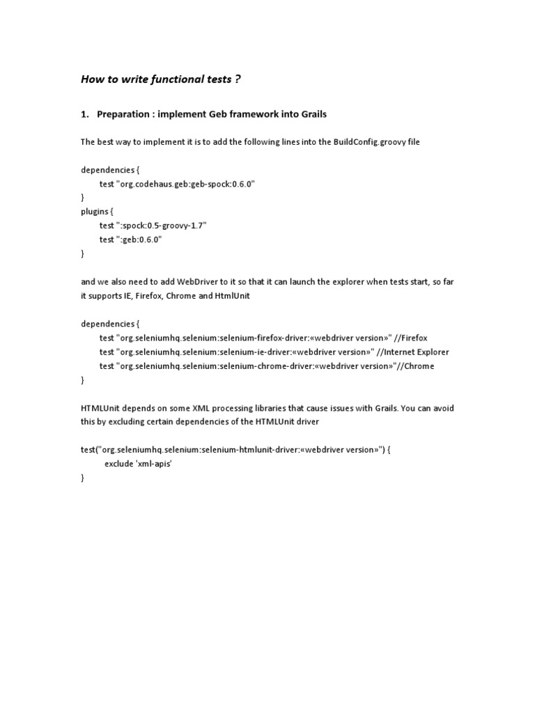 Functional Testing with Geb in Grails | PDF | Web Browser | Firefox