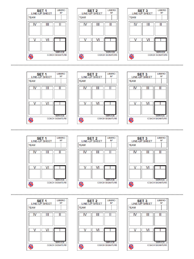 Main Aau Volleyball Line Up Sheets | PDF