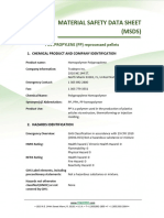 MSDS POLYPROPYLENE (PP) Reprocessed Pellets