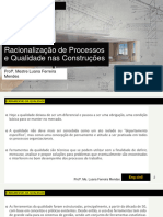 Racionalização de Processos e Qualidade Nas Construções - Aula 05 - Ferramentas Da Qualidade