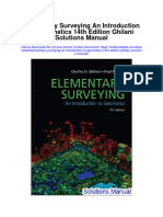 Elementary Surveying An Introduction To Geomatics 14th Edition Ghilani Solutions Manual