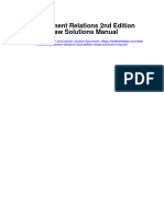 Employment Relations 2nd Edition Shaw Solutions Manual