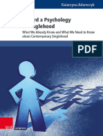 Adamczyk 2023 Toward A Psychology of Singlehood