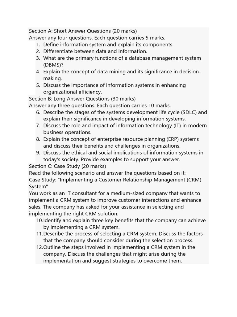 assignment information systems paper