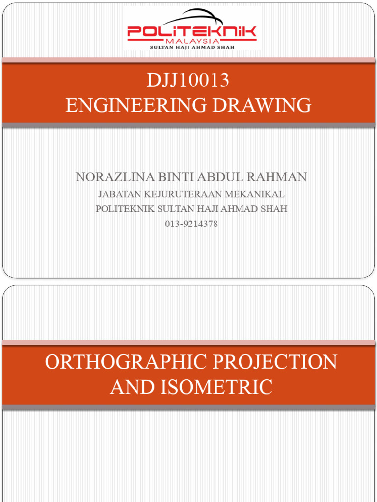Isometric and Orthographic Projection Guide | PDF | Teaching Methods ...