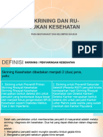 SKRINING DAN RUJUKAN KESEHATAN PD MASY