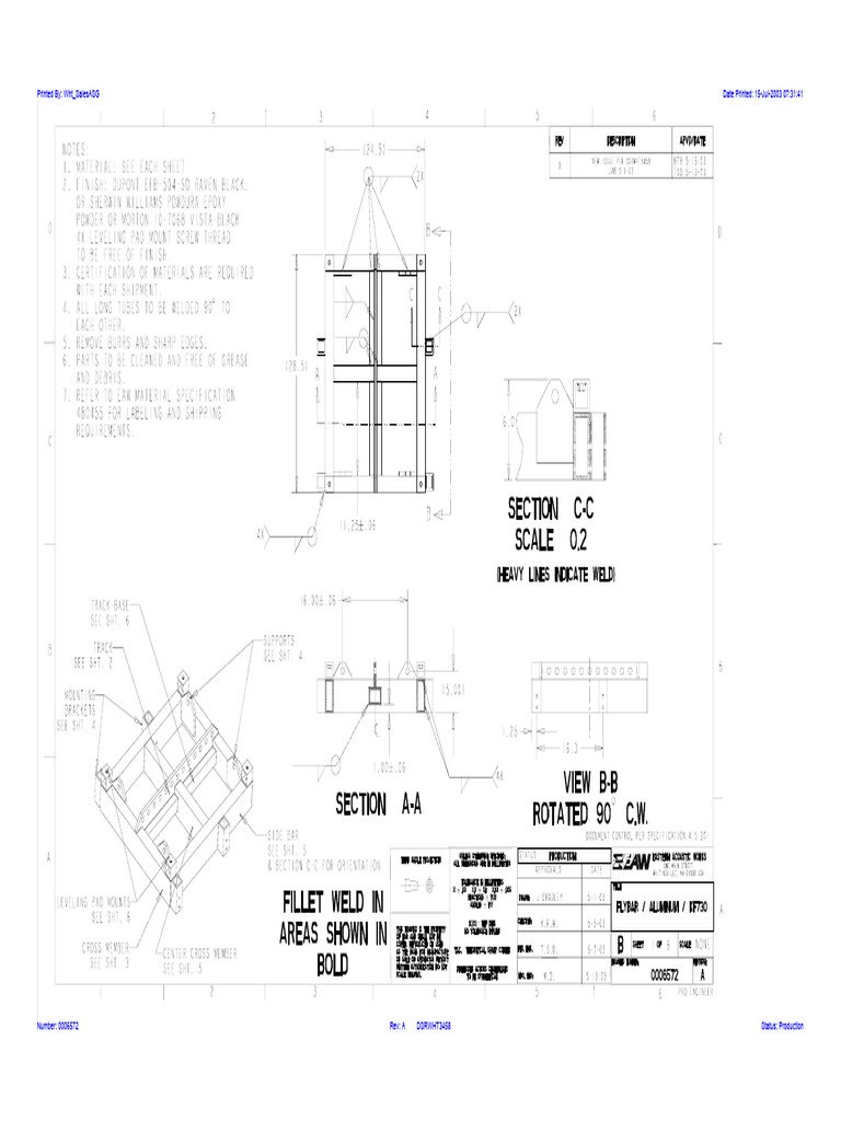 KF730 Flybar DRW2D Rev1 | PDF | Sports & Recreation