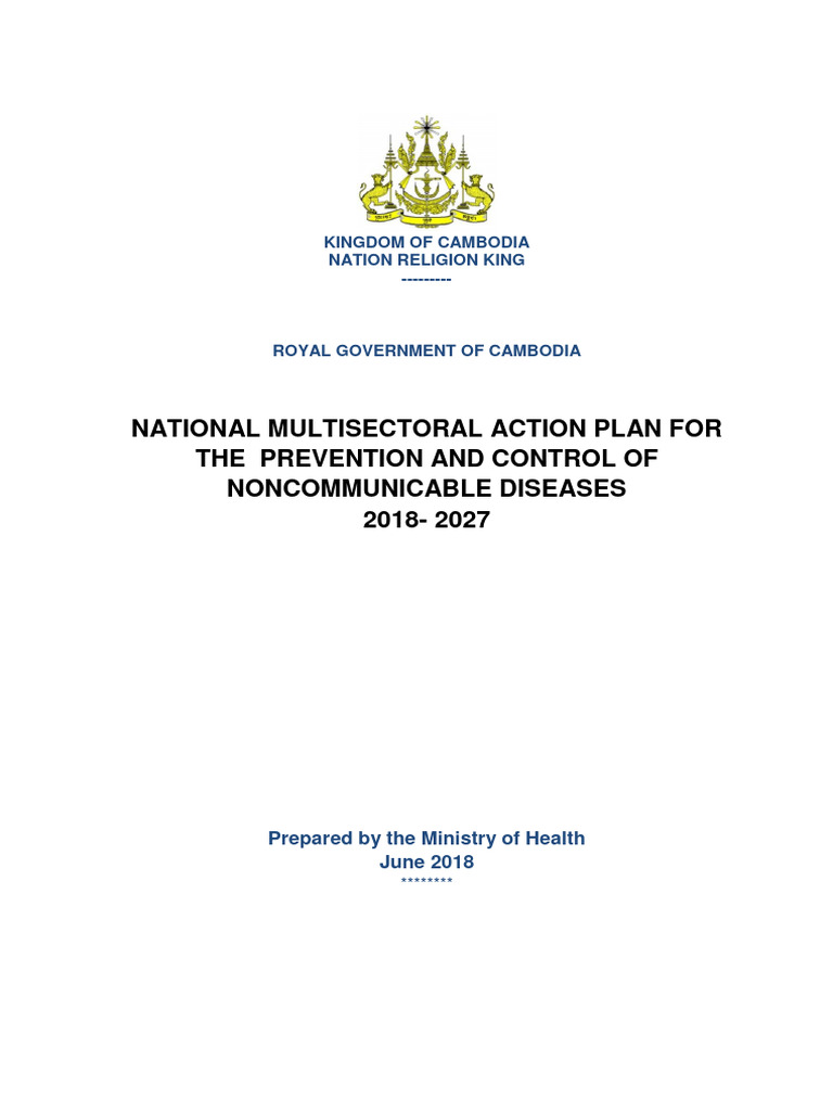 Cambodia NCD Action Plan 2018-2027 | PDF | Non Communicable Disease ...