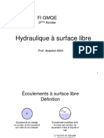 Cours Hydraulique Surface Libre 2022
