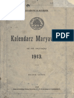 Kalendarz Maryawicki Na Rok Zwyczajny 1913