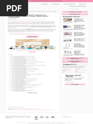 Ulta Beauty 2023 Advent Calendar Self Care $15 OFF +MORE - Beauty Deals BFF