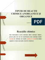 Tipuri de Reacții Chimice Anorganice Și Organice