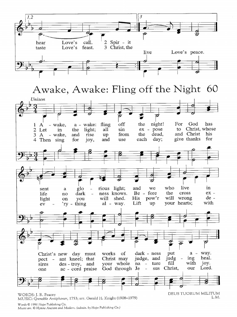 Awake Awake Fling Off The Night | PDF