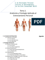Tema 2. Anatomía y Fisiología Aplicada Al Entrenamiento Personal