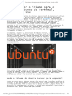 Como Alterar o Idioma para o Servidor Ubuntu de Terminal, Console Ou SSH