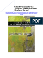 Essentials of Statistics For The Behavioral Sciences 2nd Edition Nolan Solutions Manual