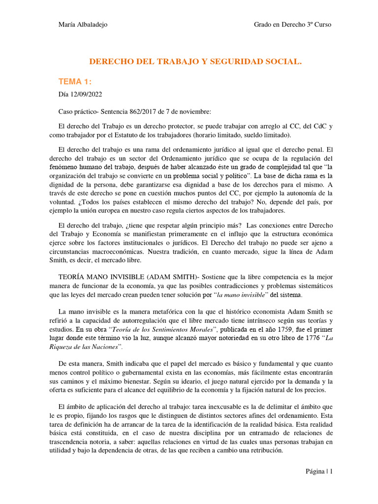 Derecho Del Trabajo y Seguridad Social | PDF | Derecho laboral ...