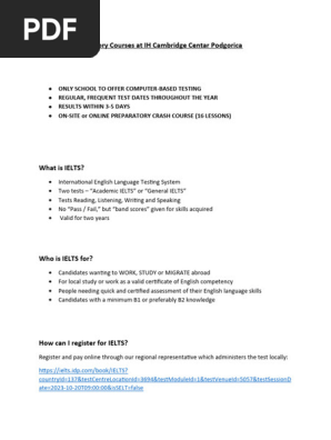 IELTS Brief Brochure