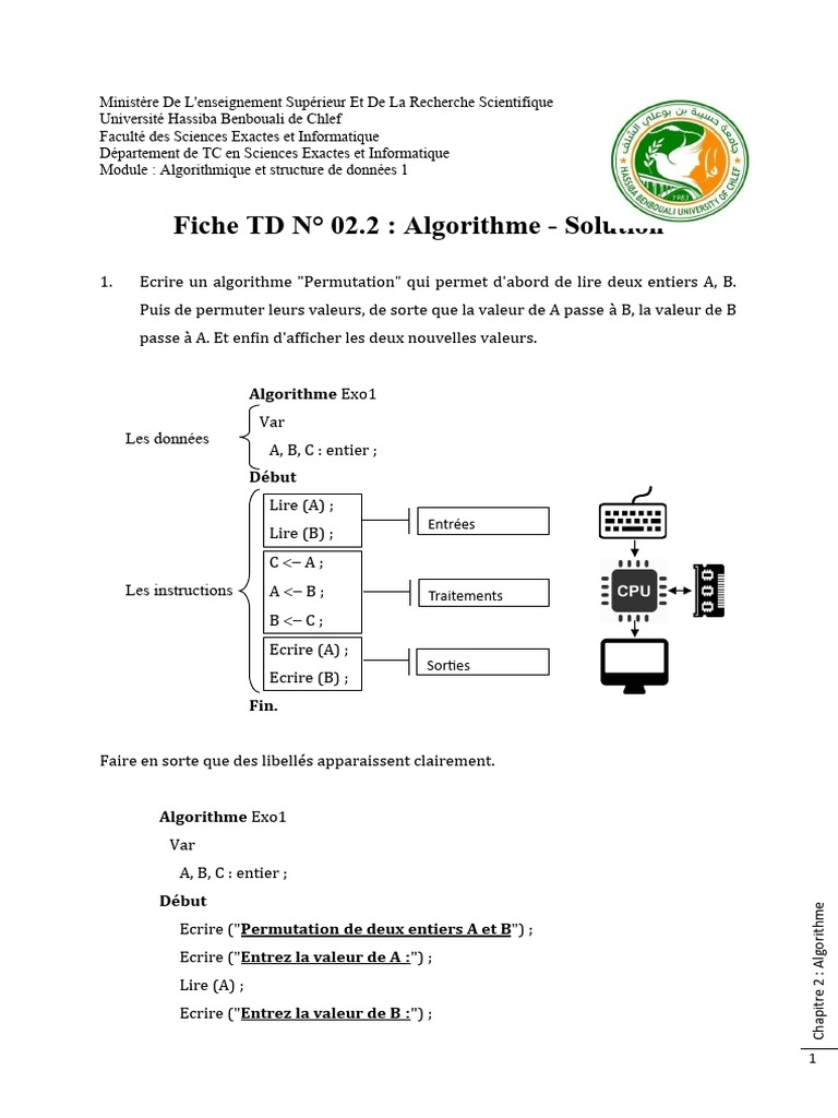 Algorithmes de Permutation et Calculs | PDF | Taxe sur la valeur ...
