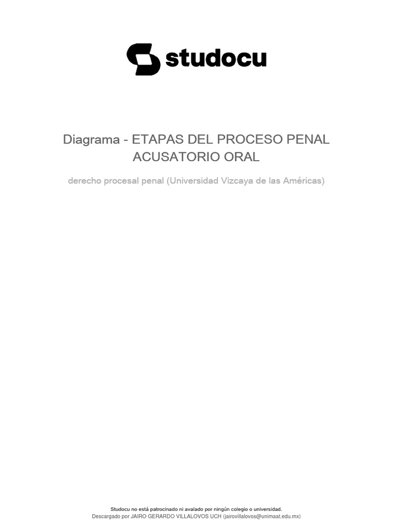 Diagrama Etapas Del Proceso Penalacusatorio Oral | PDF | Procedimiento
