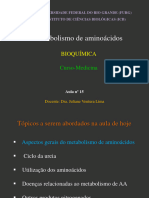 Aula 13 - Metabolismo de Aminoácidos e Ciclo Da Ureia