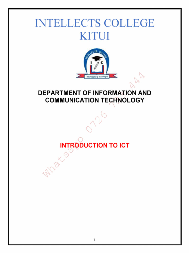 Introduction To ICTKNEC Notes | PDF