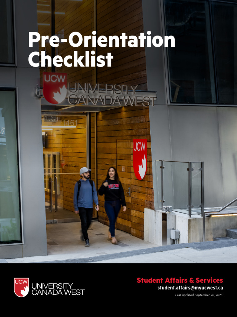 Pre Orientation Checklist Pdf Credit Card Payments
