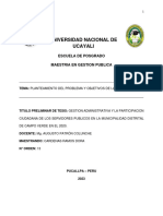 Gestion Administrativa y La Participacion Ciudadana de Los Servidores Publicos en La Municipalidad Distrital de Campo Verde